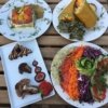 Gluten-free vegan dishes and dessert from Peace Pies